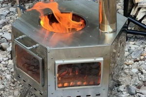 Składana kuchenka turystyczna PREMIUM ze stali nierdzewnej AISI 304